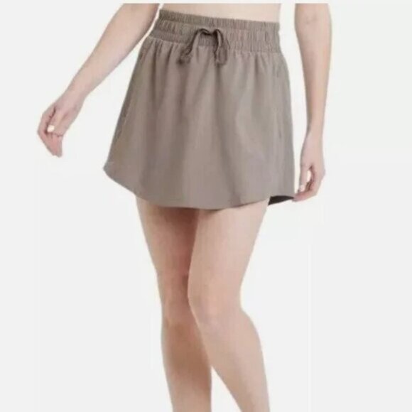 All In Motion Womens Size XS Skort Core Flex Woven Athletic Gray Zip Pocket - Picture 1 of 7